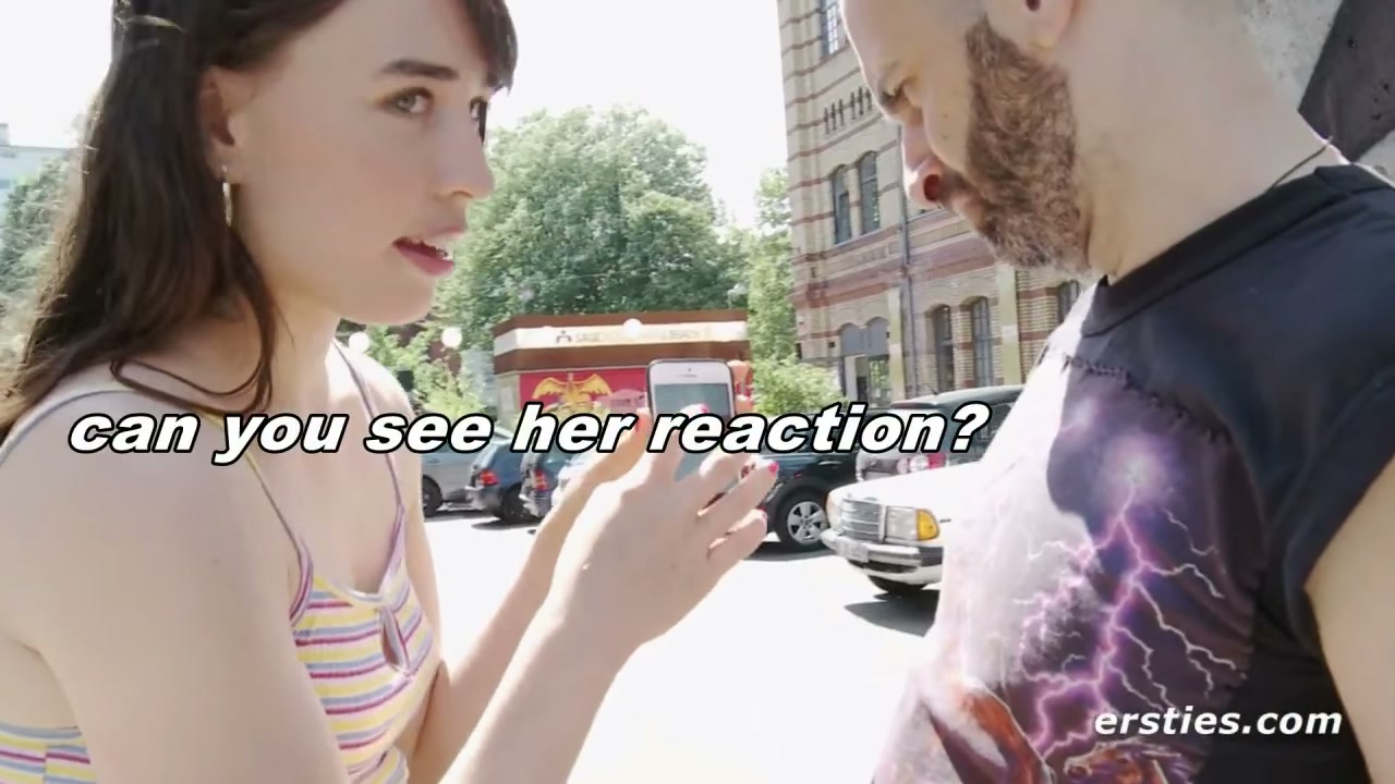 Making her friend cum in public.