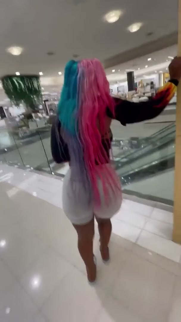 Remote vibrator makes woman squirt in public