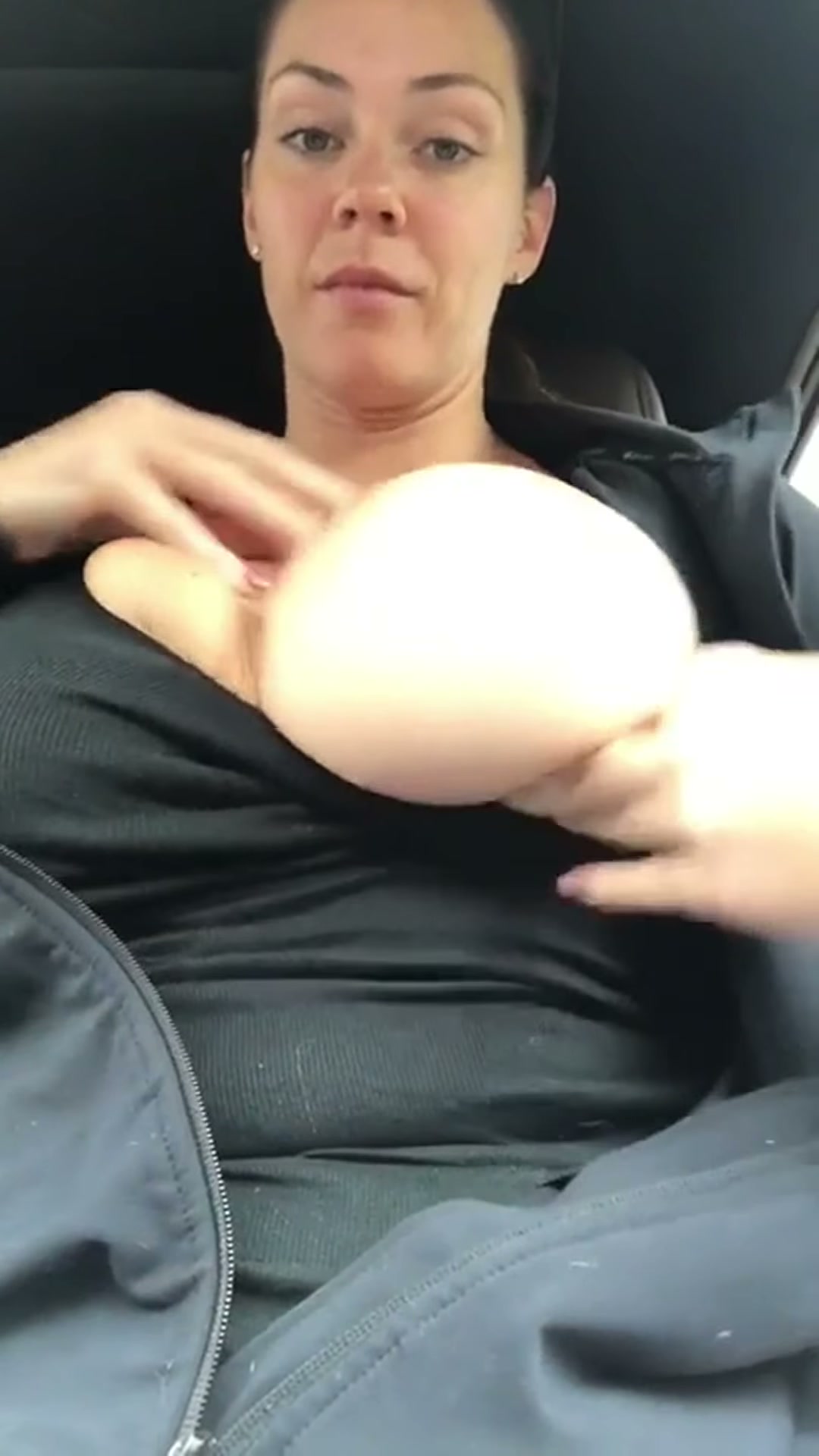 Gorgeous Alison showing in the Car