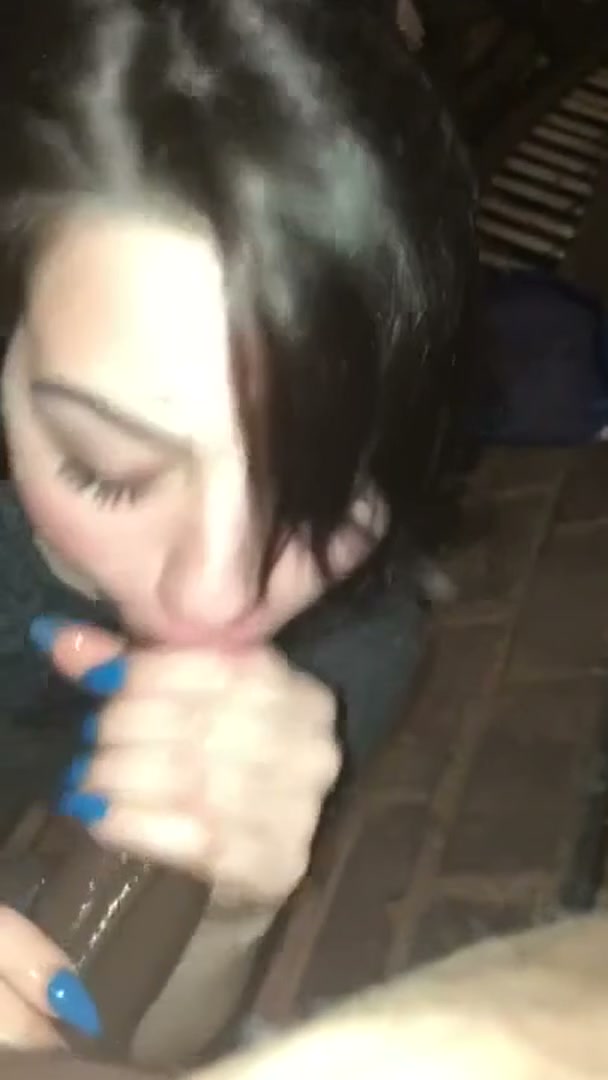 She loves sucking on that black cock
