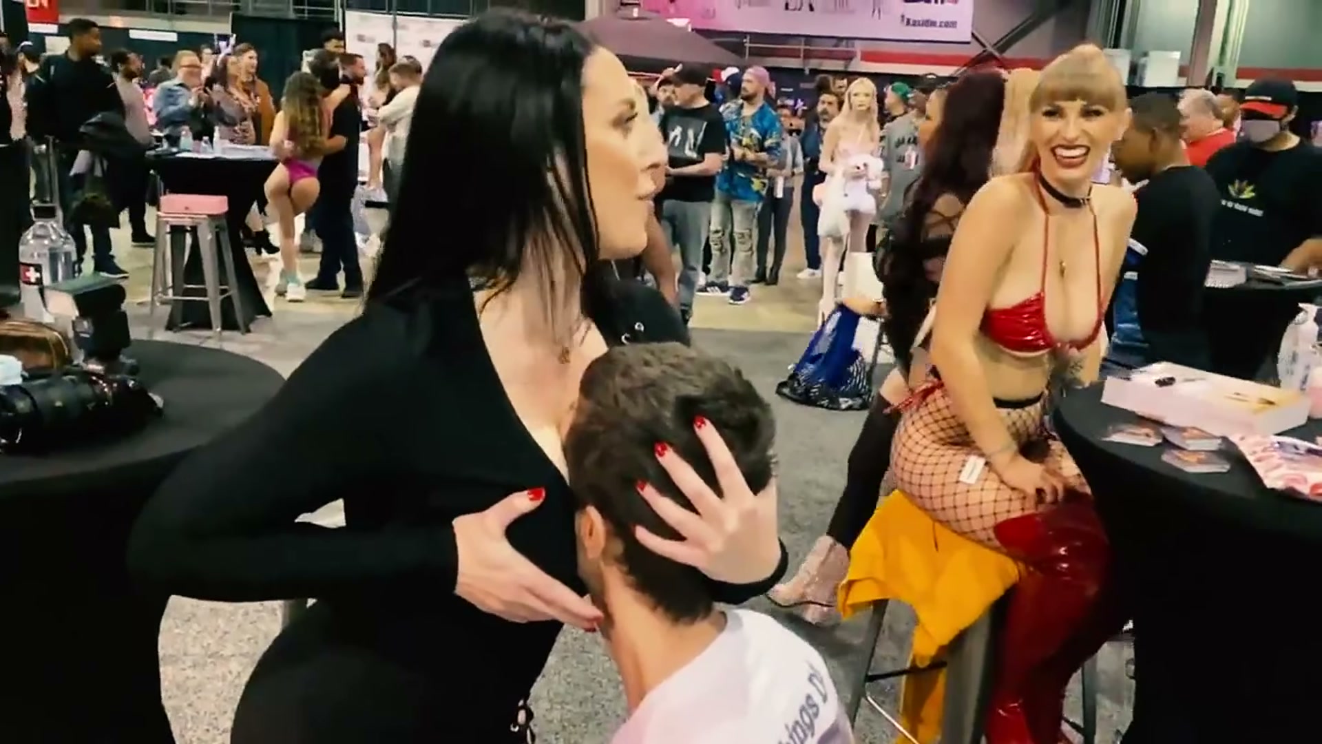 Angela With a Fan
